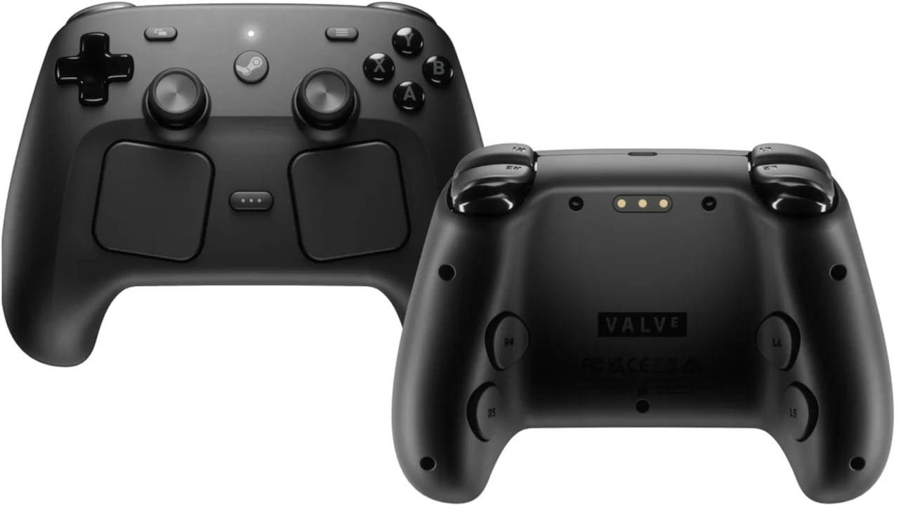 Design fronte e retro di Steam Controller