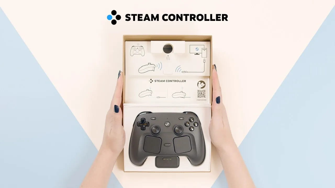 Box che contiene Steam Controller e Puck